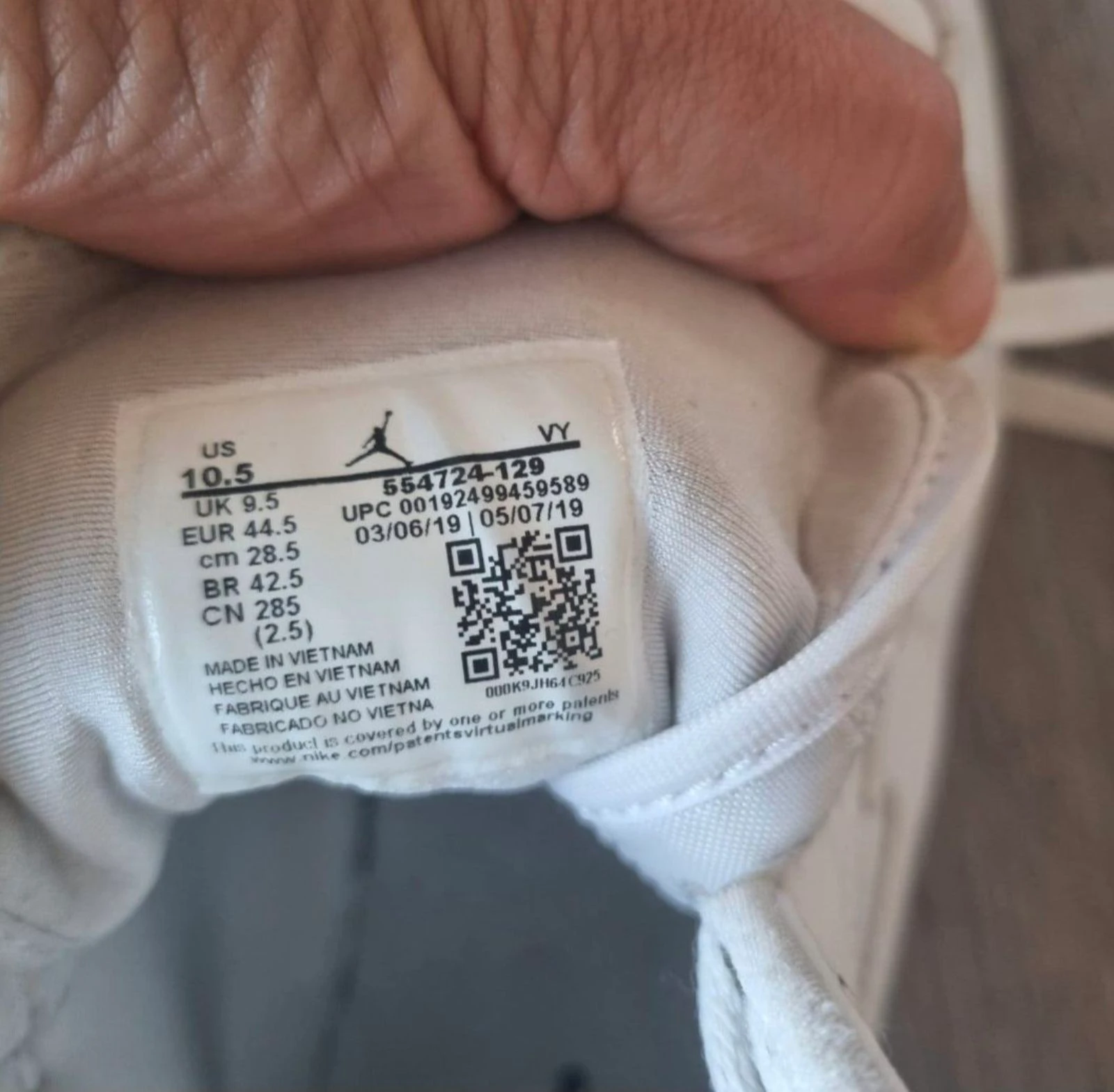 Nike Air Jordan 1 Mid Triple White | Tamanho 44.5 (US 10.5) – photo 6